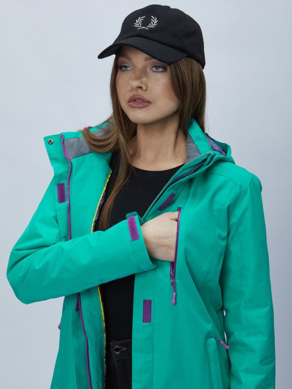 Women's green hooded parka 551705Z